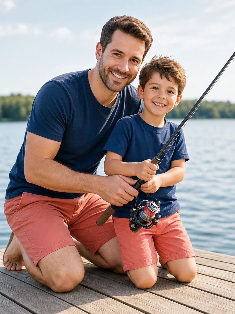 A fictional father-and-son fishing memory used to demonstrate the Color Picks book layout